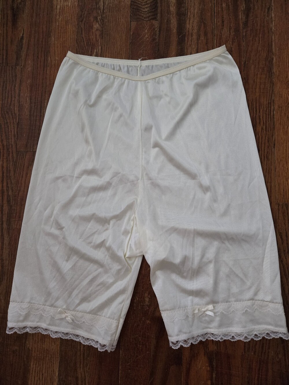 NWT Vintage Luxer Dame Pettipants Slip Size L Union Made USA Lace Trim Coquette